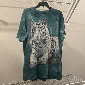Vintage Oversized Women’s/men’s graphic white Tiger Tshirt